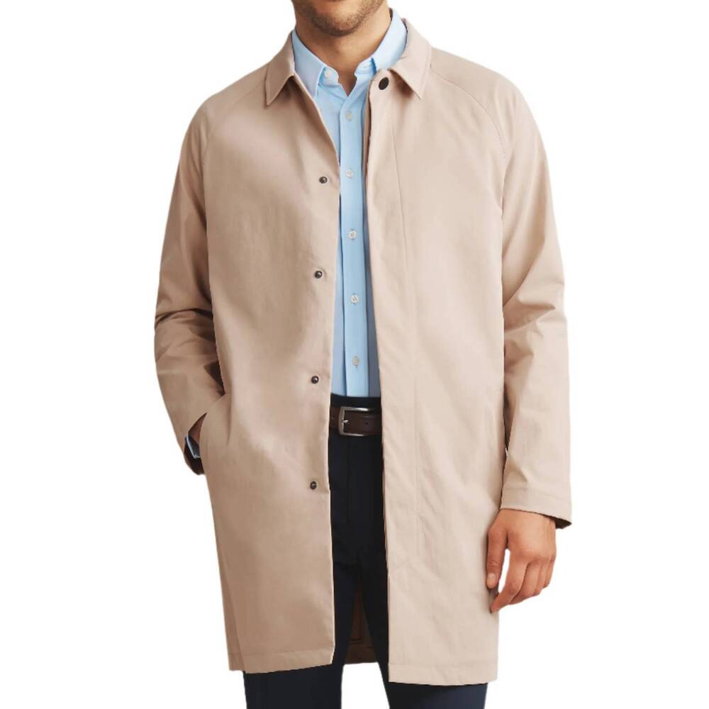 NEW RHONE aux mac coat in camel